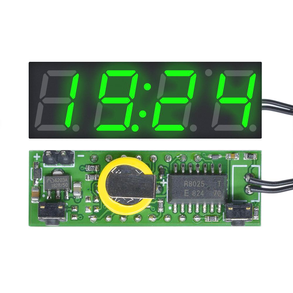 3 In 1 DS3231 LED Digital Clock Temperature Voltage Module Time Thermometer Voltmeter Volt Meter Monitor DC 5V-30V