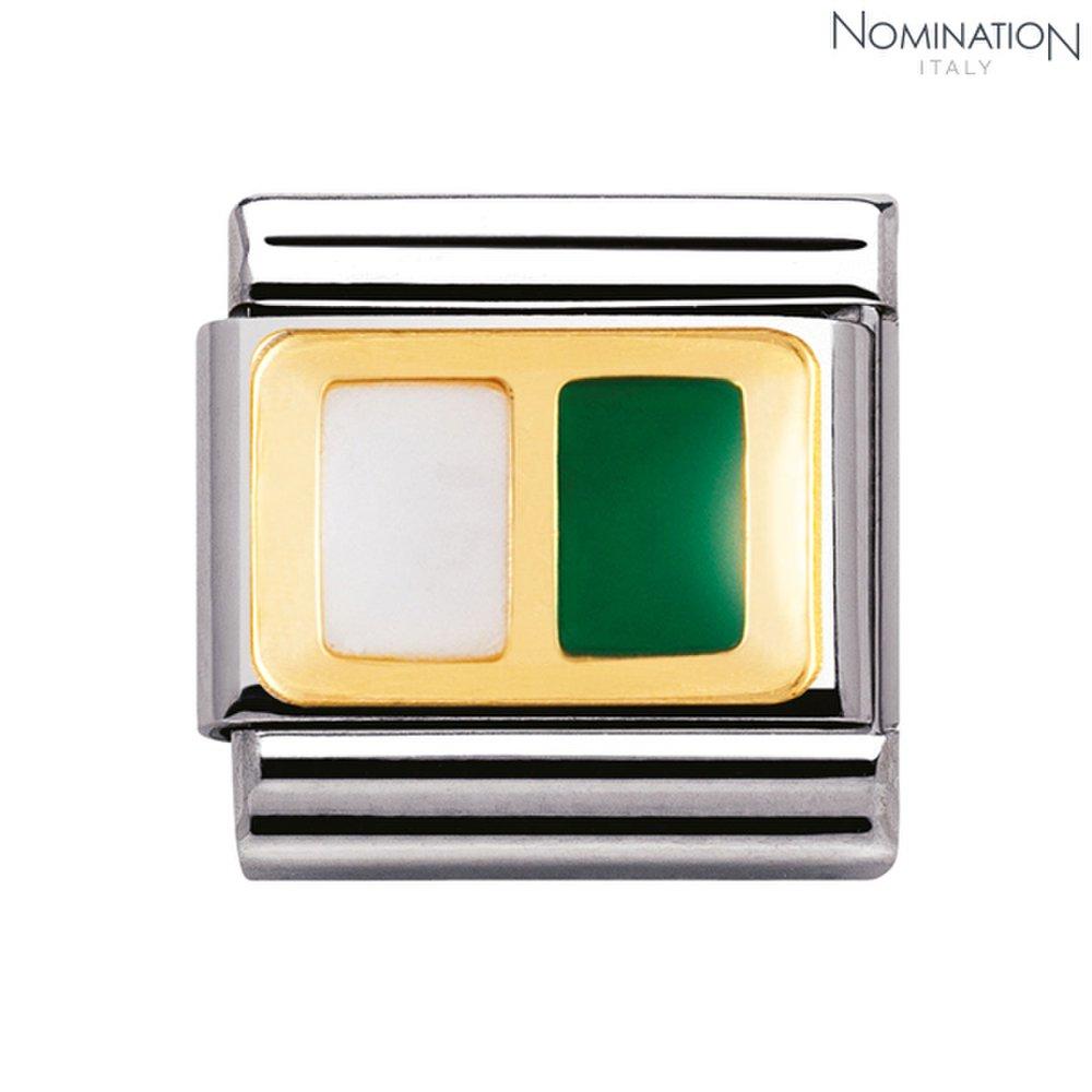 Composable Classic Flags Enamel, 18K Gold Link (Verschiedene) 030268/04
