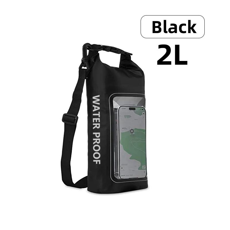 2L/5L Dry Bag Touch Screen Swimming Waterproof PVC Bag Rafting Floating Shoulder Outdoor Sports Bags Surfboard Kayak Storage Bag