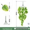 69-Mesh Turtle Back Leaf Artificial Flower Vine Wall Hanging Decoration