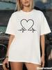 2026 Summer Womens T-shirt Printing Casual O-Neck Short Sleeve Outdoor Sports Jogging Woman Clothing 2026 Streetwear Tees Y2k