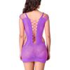 Women's Polyamide Spandex Solid Above Knee Baby Doll Lingerie