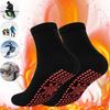 1-2pairs Socks Unisex Self-Heating Health Care Socks Tourmaline Magnetic Therapy Comfortable Breathable Foot Massager Warm