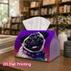 1pc, 2d Flat Printing, Tissue Box Haba Dog Pattern Printed Tissue Box, Suitable for Bathrooms, Living Rooms, Bedrooms, Dressing Tables, Coffee Tables,