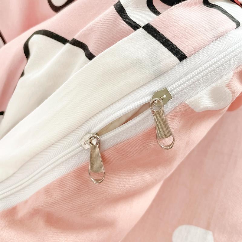 1Pc Cartoon White Cat Pattern Duvet Cover 100% Cotton Comfortable Skin-friendly Comforter Cover for Kids Girls Bedroom Decor