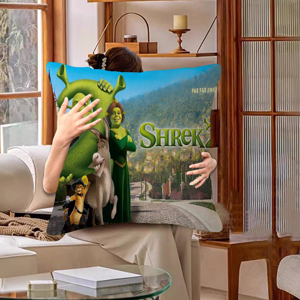 S-Shrek 2 Movie Classic Movie Pillow Gift Home Office Decoration Bedroom Sofa Car Cushion Cover Case 45x45