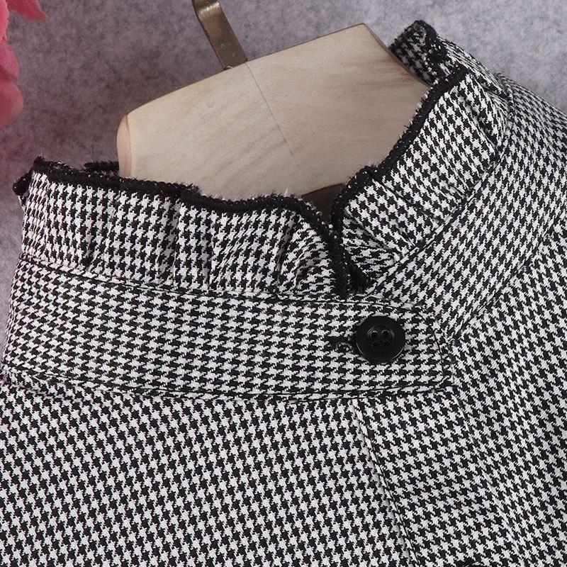Women's Autumn/Winter Plaid Stand-Up False Collar for Shirts and Sweaters