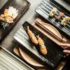 Keramisk rektangulär sushitallrik i japansk stil