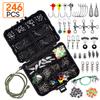 246pcs/box Fishing Tackles Box Accessories Kit Set With Hooks Snap Sinker Weight for Carp Bait Lure Ice Winter Accessoires