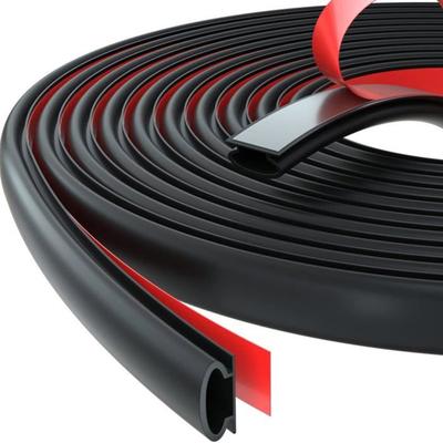 Joint de porte isolant TPE autocollant 6 m – étanchéité vent, bruit et froid, anti-collision (noir)