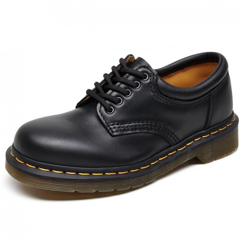 Martin Boots Punk Hole Small Leather Shoes Women's Low Top, Leather Round Head Casual Student