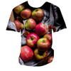 Apple Fruit 3D Print Kids Short Sleeve Tee Round Neck Daily Weekend Outdoor Gathering Casual Top