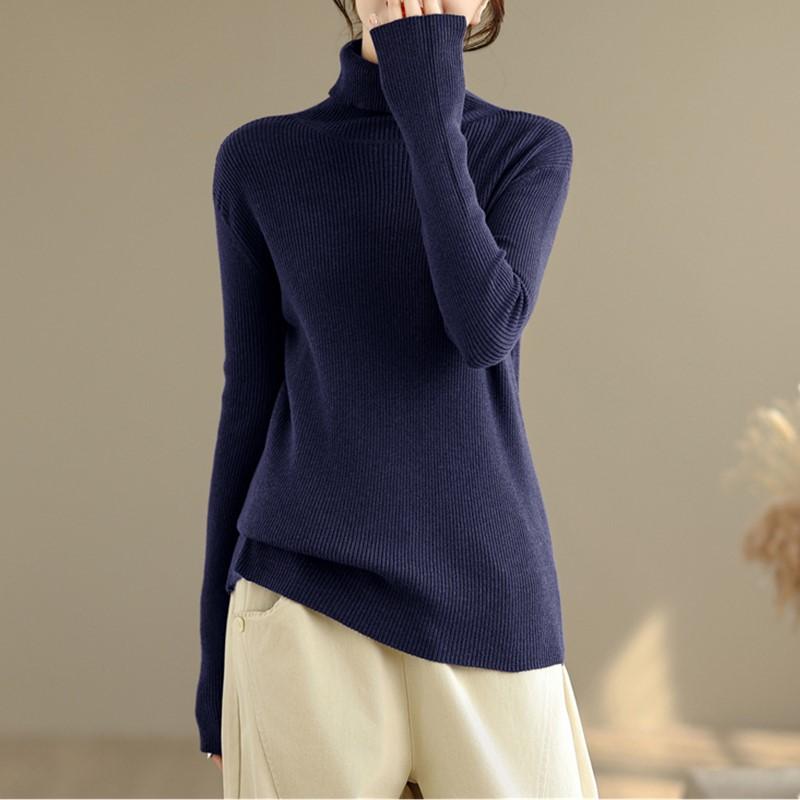 Dzianinowy casualowy oversize vintage wiosna jesień zima sweter pulower damski swetry