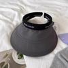 2025 summer sunshade UV protection empty top sunscreen hat women's big edge outdoor breathable headband sun hat