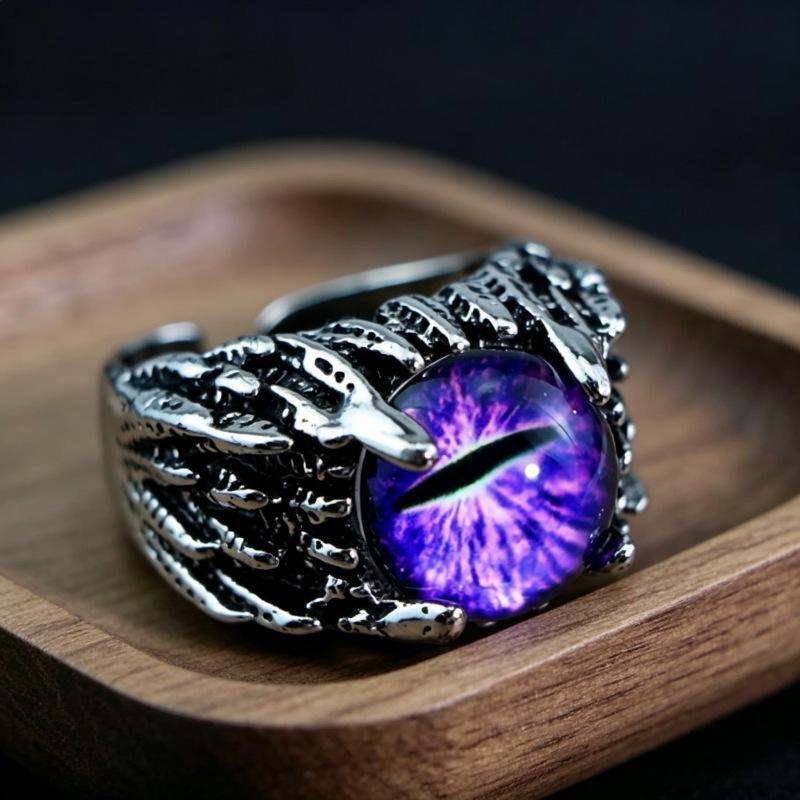 Men's Demon Eye Bracelet & Hip Hop Zinc Alloy Ring