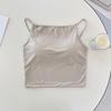 Ice Silk Strapless Camisole with Chest Pads – Women's Summer Inner & Outerwear, Backless Style