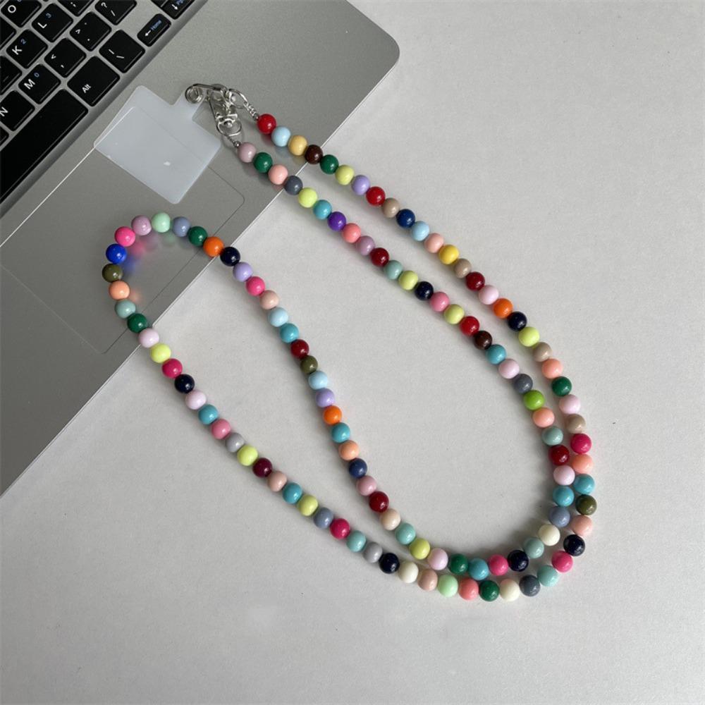 Long Long Crossbody Phone Chain Bow Cellphone Lanyard Kawaii Beads Phone Strap  Phone Accessories