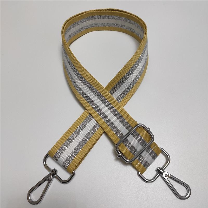 

Adjustable Shoulder Strap For Bags With Colorful Luminous Lines Reducing Pressure And Adding Style Yellow Silver