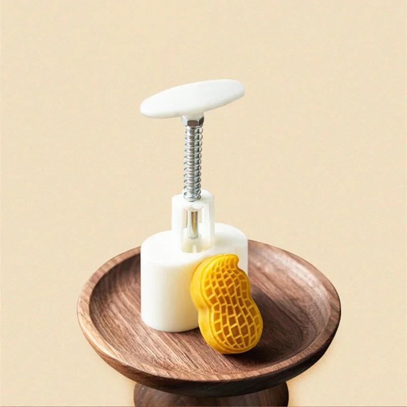 25g/50g Mini Peanut Shape Mooncake Mold Cookie Cutter Frame Mung Bean Pastry Baking Decor Tool Cake Dessert Embosser Stamp Mould