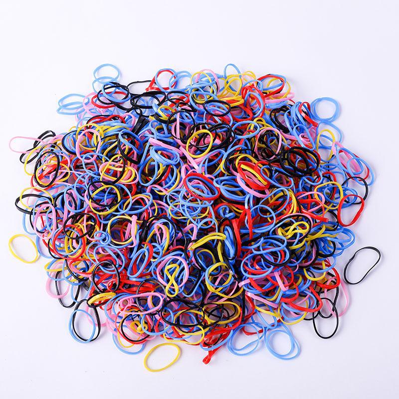 Black Thick Elastic Hair Bands: No-Damage Hair Ties for Women & Kids