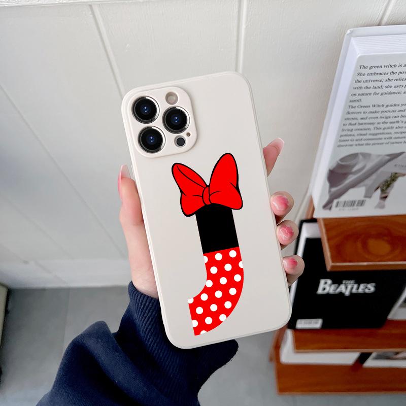 Pink Alphabet Letter Original Square Liquid Silicone Phone Case For iPhone 14 11 12 13 Pro Max Mini X XS XR 7 8 Plus DIY Cover