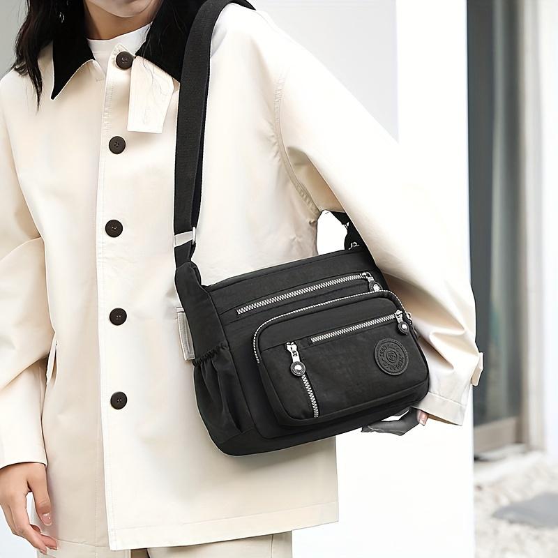 Women's Large Capacity Crossbody Bag with Adjustable Strap & Multi-Pocket Casual Travel Handbag Suitable for Travel, Zipper Closure