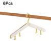 6Pcs Space Saving Foldable Travel Hangers Anti-Slip Clothing Storage Hangers  Wardrobe