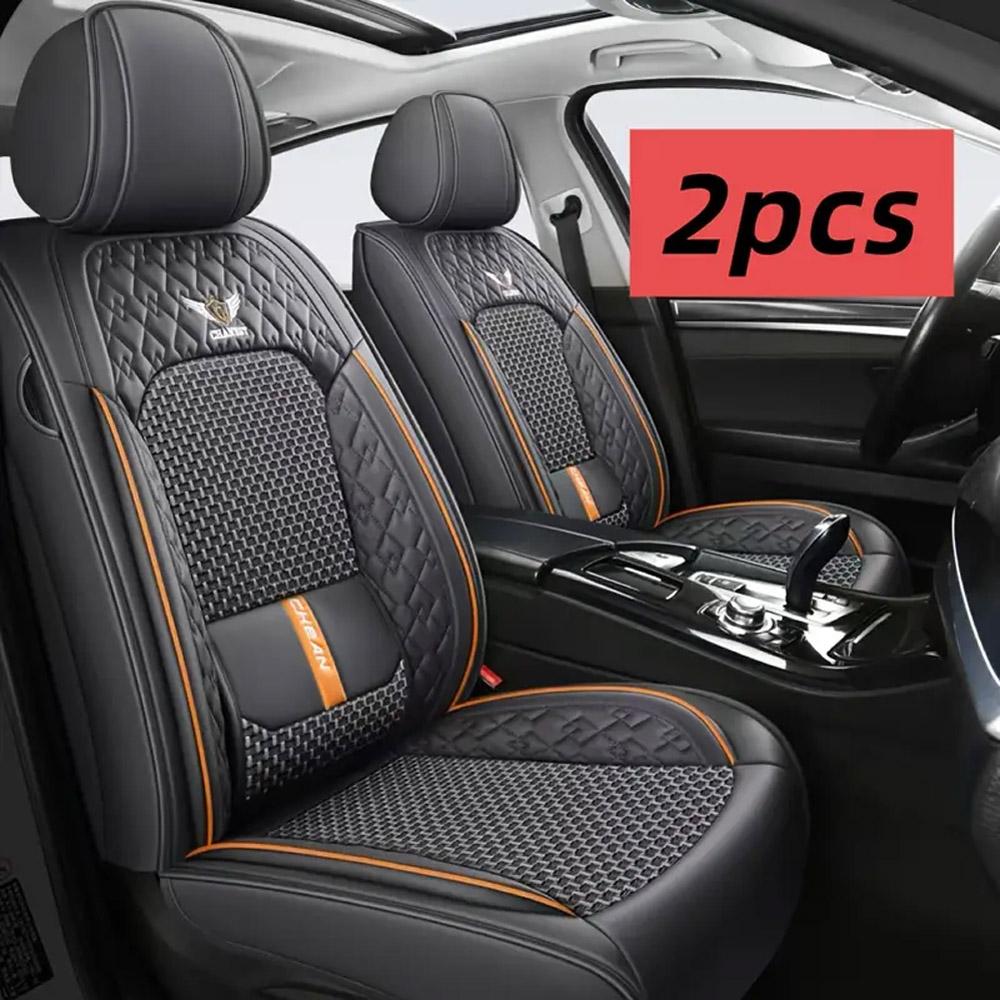 1/2PCS Full Seat Breathable PU Leather Breathable Luxury Car Seat Covers High-Quality Waterproof Scratch-Resistant Universal Car