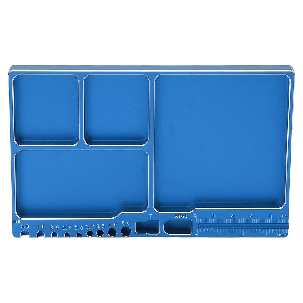 Magnetic Screw Tray Aluminium Alloy Magnetic Adsorption Widely Used Magnetic Parts Tray with Magnetic Pad for RC Repair