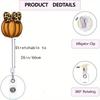 Pumpkin Bow Badge Reel. Expandable ID Clip for Nurses, Doctors, Teachers & Staff.
