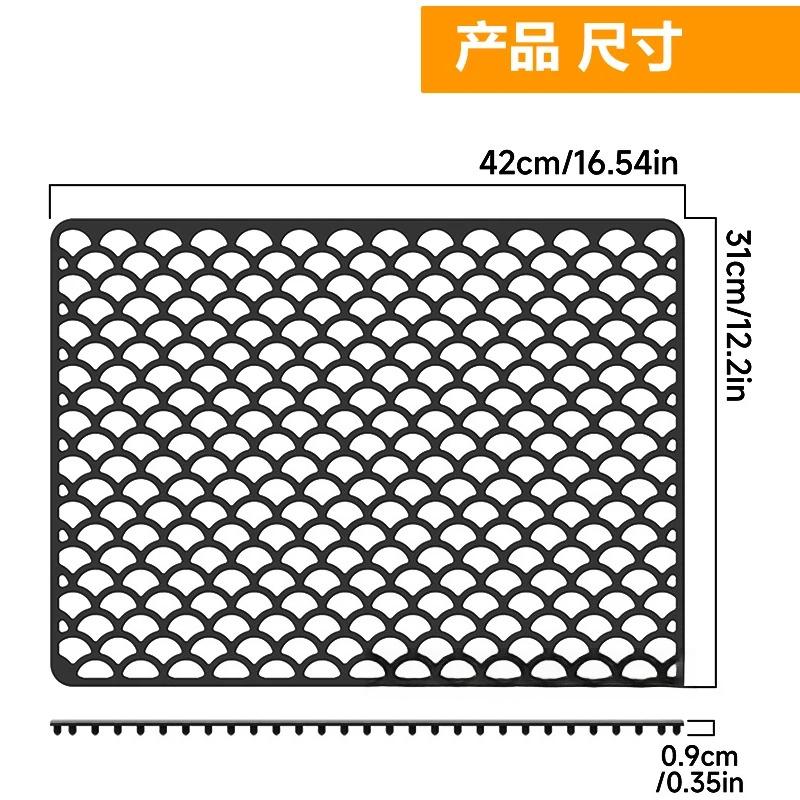 

New Silicone Kitchen Dishwashing Hollow Out Sink Mats Bottom Scratch Resistant Multi Functional Pad Kitchen Sink Protector Mats silicone