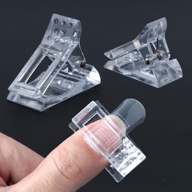 Nail Art Crystal Tweezers & Extension Gel Shaping Clips Set