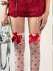 1 Paio Calze da Donna a Cuori Sexy Sopra il Ginocchio Scuola Lolita Anime Convention Indispensabili Dolci e Hot Stile Poshoot