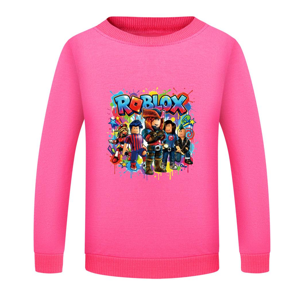 5578 Kids Boys Girls Roblox Printed Outdoor Round Neck Long Sleeves Sweatshirt