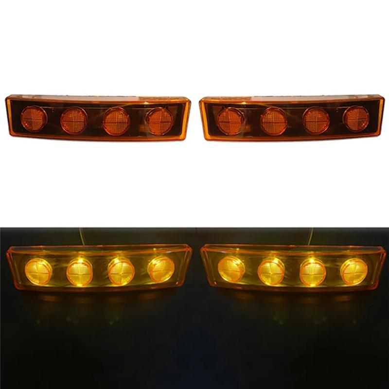 1Pair 24V LED Sunvisor Lamp Signal Light Top Lights Replacement Parts Accessories For Scania Truck Series 1798980 1910437 Yellow