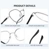 Hd Fashion Convenient Metal Large Frame Reading Glasses Ladies Distance And Near Dual-Use Anti-Blue Light Presbyopia Glasses