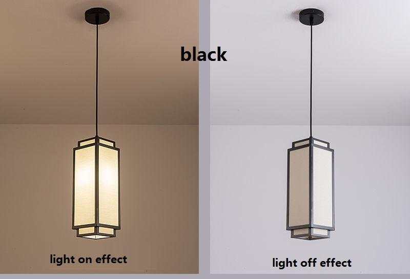 Новые китайские подвесные светильники для гостиной, столовой, коридора, прихожей, тканевые светильники для потолка, люстра, современный warm light чёрный