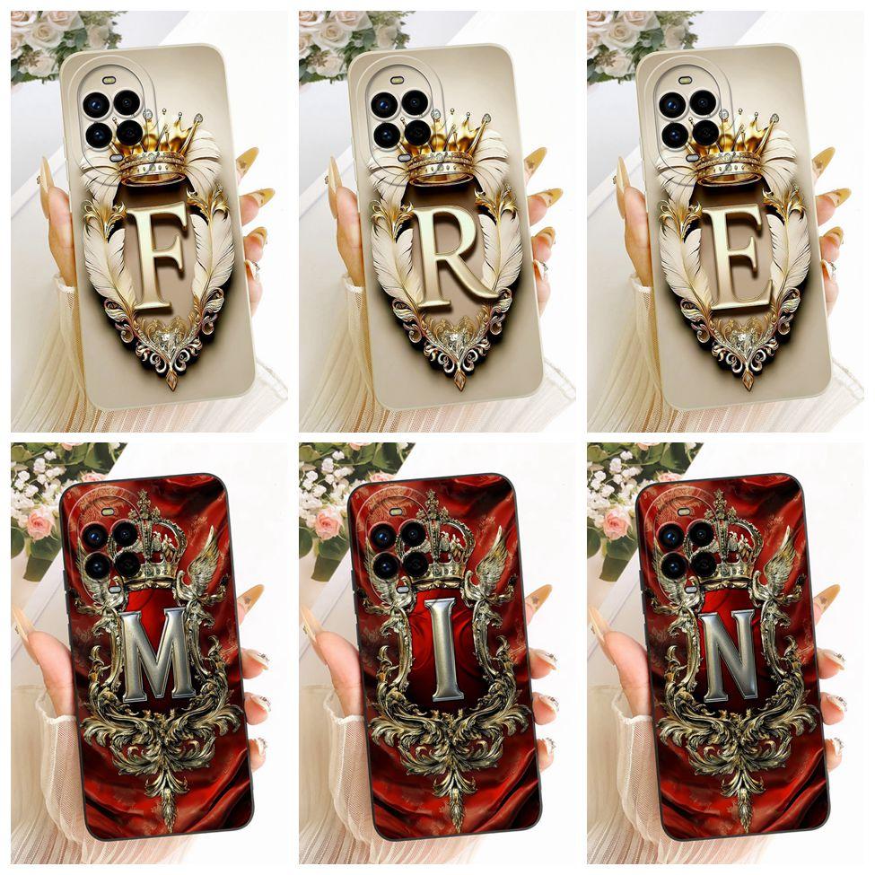 For Huawei Nova 13Pro 5G MIS-AL00 Phone Case For Huawei Nova 13 Pro 5G Cover Luxury A-Z Letters 2D Painted Silicone Casing