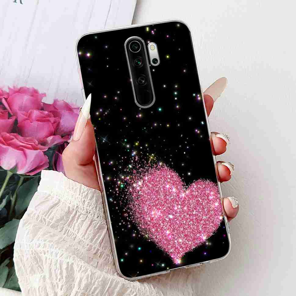 For Xiaomi Redmi Note 8 Pro 6.53" Case Luxury Flower Bow Soft Silicone TPU Cover For Redmi Note8 Pro note 8pro Shockproof Shell