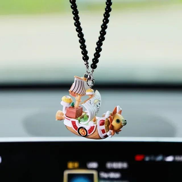 

Cartoon Anime One Pieces Pirates Boat Going Merry/ Thousand Sunny Grand Pirate Ship Car Pendant Action Figure Collectible Toy