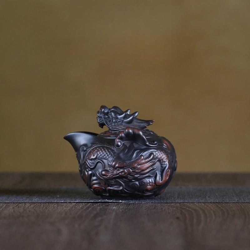 

Jianshui Clay Purple Pottery Teapot Hand Painted Antique Relief Teapot Household Teapot Kungfu Tea Set Kettle