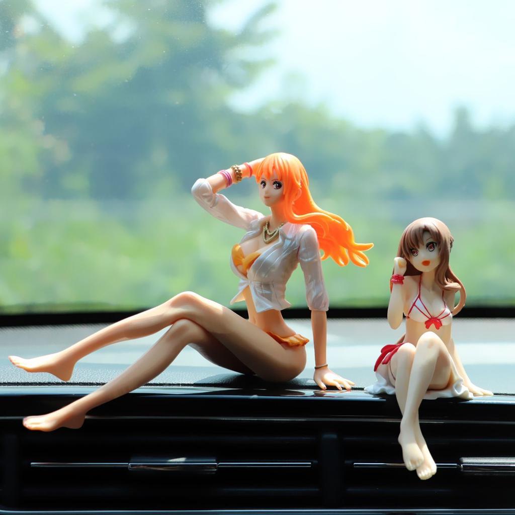 Anime One Piece Sexy Nami Figur Prinzessin Sitzende Version. PVC-Figuren Modellspielzeug Autozubehör Autodekoration