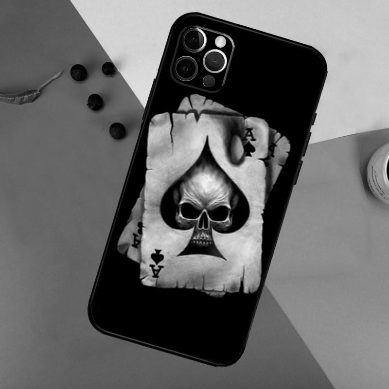 Pik-Ass Poker Handyhülle Für iPhone 17 Air 16 14 13 12 11 15 Pro Max 13 mini 15 16 Plus 16e Bumper Hülle