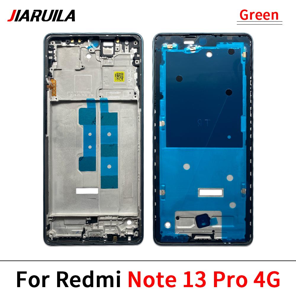 Back Battery Cover Rear Metal Front Housing Middle Frame Bezel Plate Parts For Xiaomi Redmi Note 13 4G 5G Note 13 Pro Plus 5G