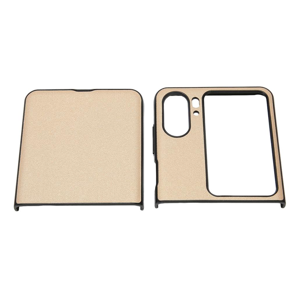 Folding Screen Phone Case Trendy Comfortable Phone Protective Cover for Oppo Find N2 Flip Gold