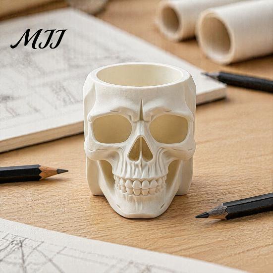 Matte PLA Schreibtisch-Organizer Totenkopf-Form Stifthalter, Große Kapazität Schreibtisch-Organizer, für Gaming-Tisch Finish Aufbewahrungsbecher Stifte Und Schreibwaren