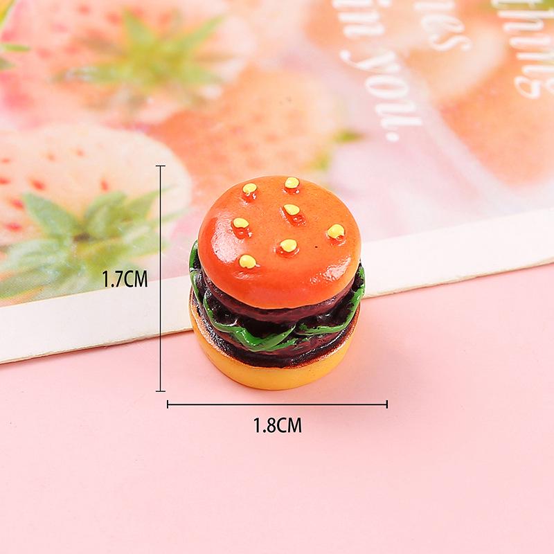 Cheeseburger & Ice Cream Resin Shoe Charms & Hair Accessories Decoration Set