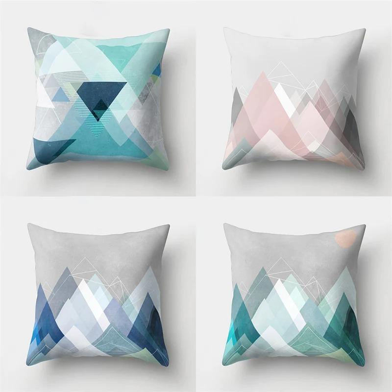 Geometric Patchwork Pattern Pillowcase Office Living Room Home Pillowcase Car Ornaments