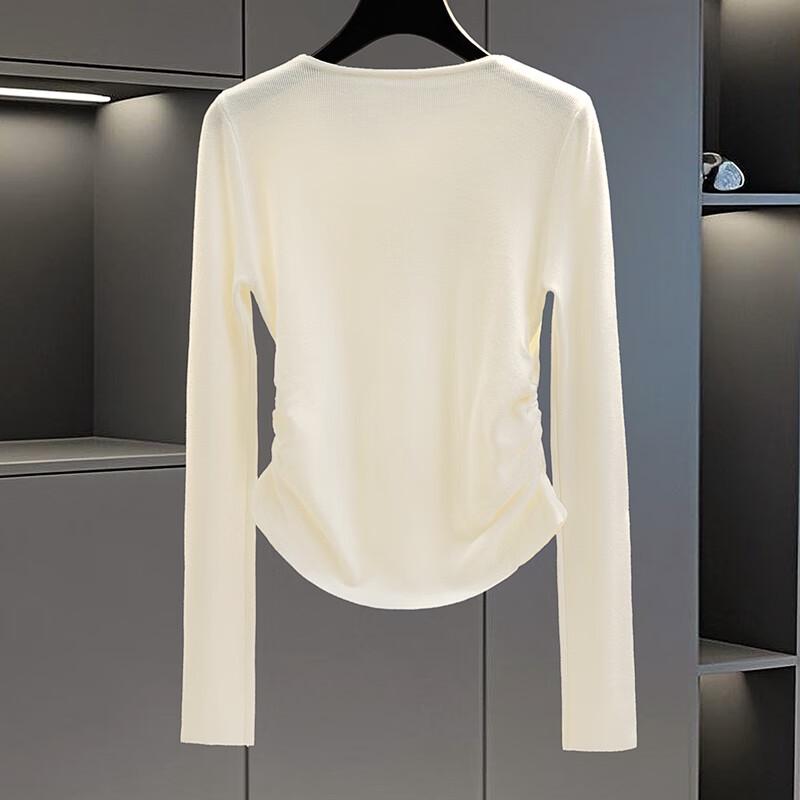 Women's Elegant Solid Long Sleeve Knit Top