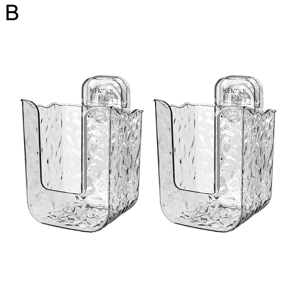 Waterproof Wet Wipes Box Punch-Free Tissue Box Suction Cup Bathroom Accessories Tissue Storage Box Transparent